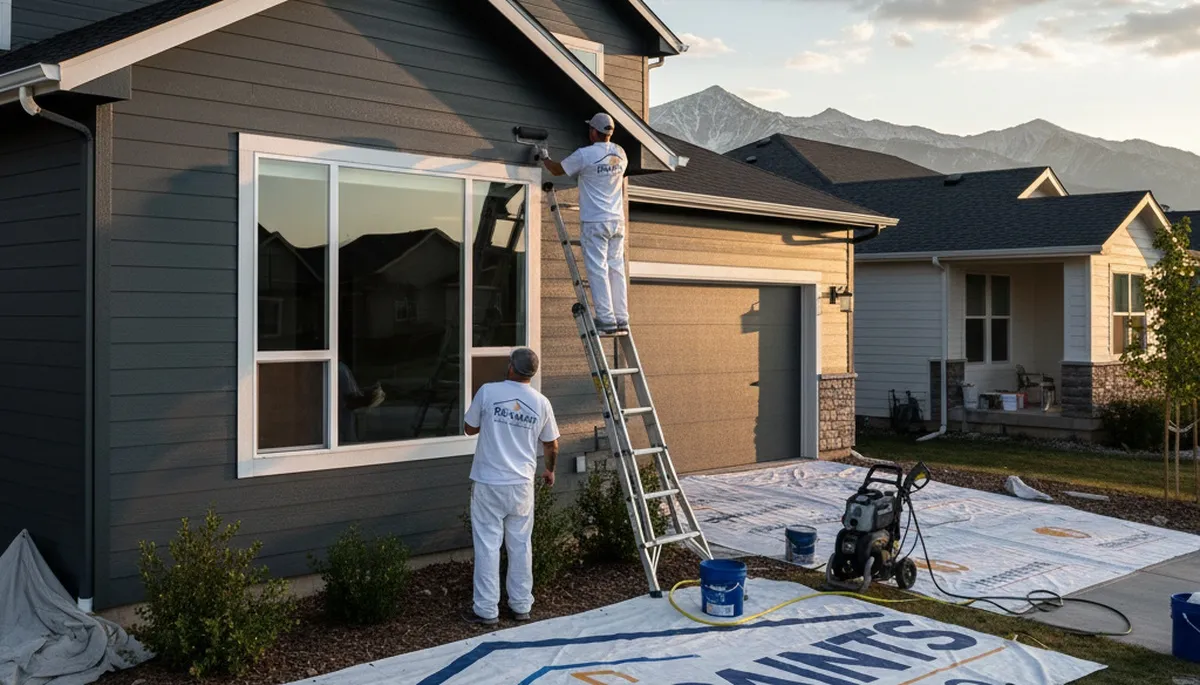 House painter providing exterior painting services in Boulder, CO
